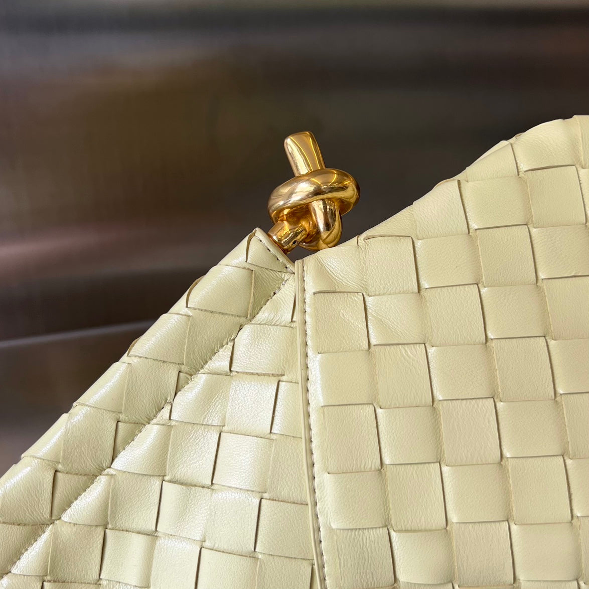 Bottega Veneta Mini Solstice 30 Dark Cream Lambskin Bag