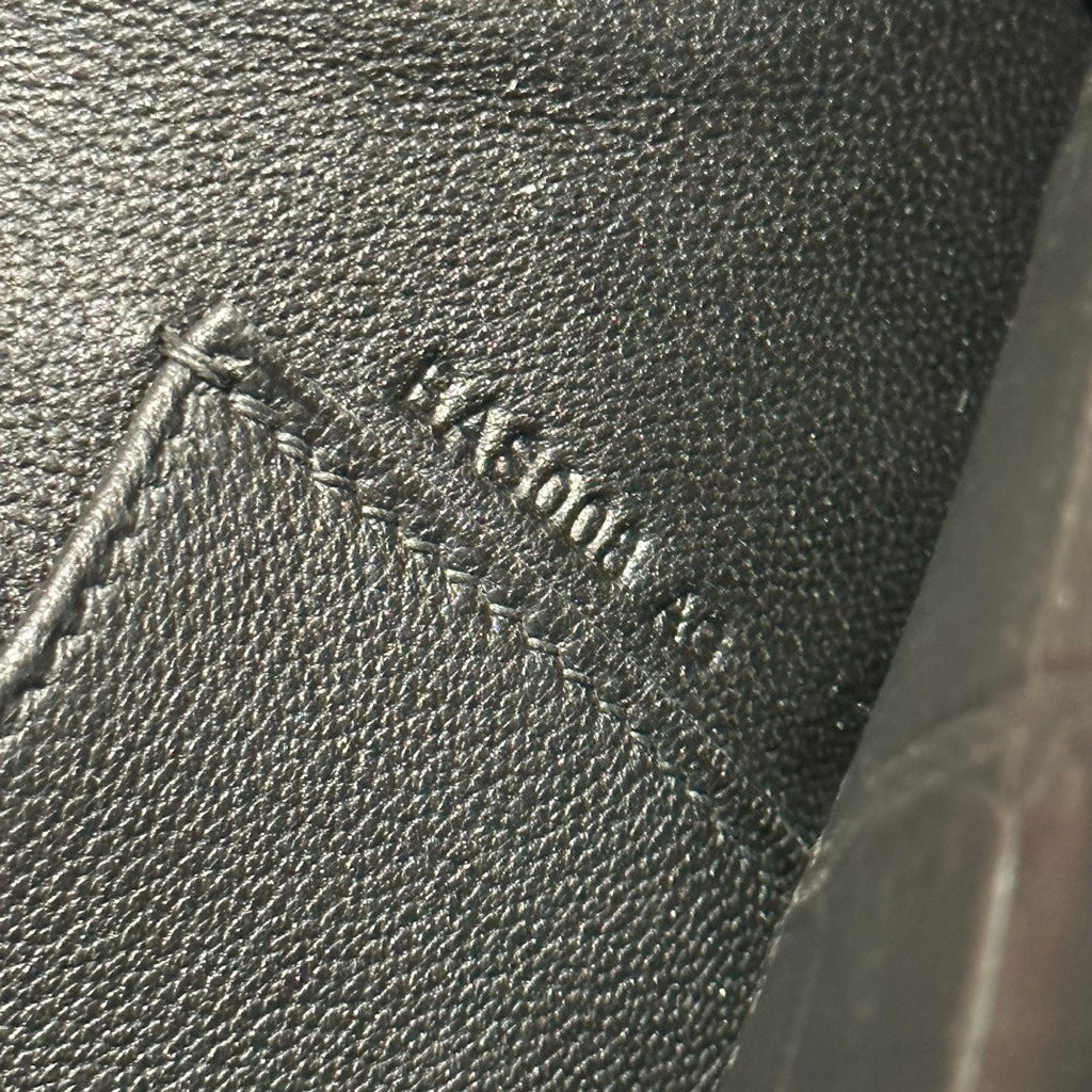 Hermes Kelly Cut 31 in Black Shiny Alligator Leather with Silver Hardware Bag