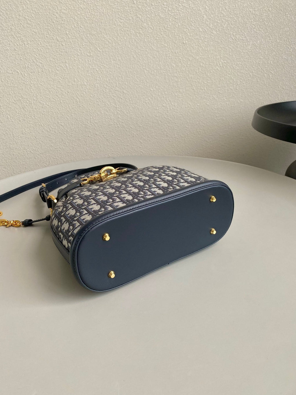 Dior Medium C'Est 24 in Blue Cd-Embossed Oblique Jacquard Bag