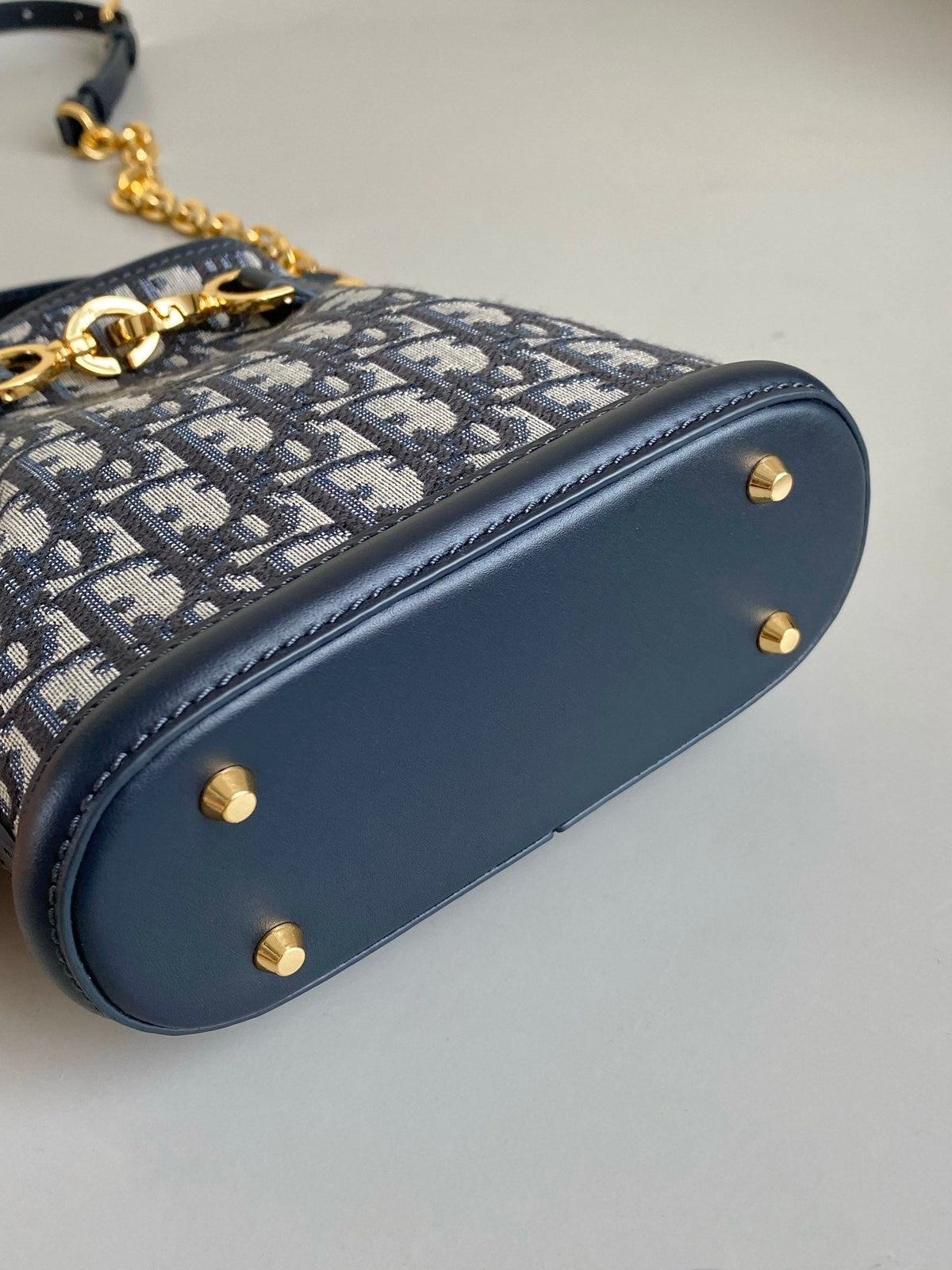 Dior Small C'Est 18 in Blue Cd-Embossed Oblique Jacquard Bag