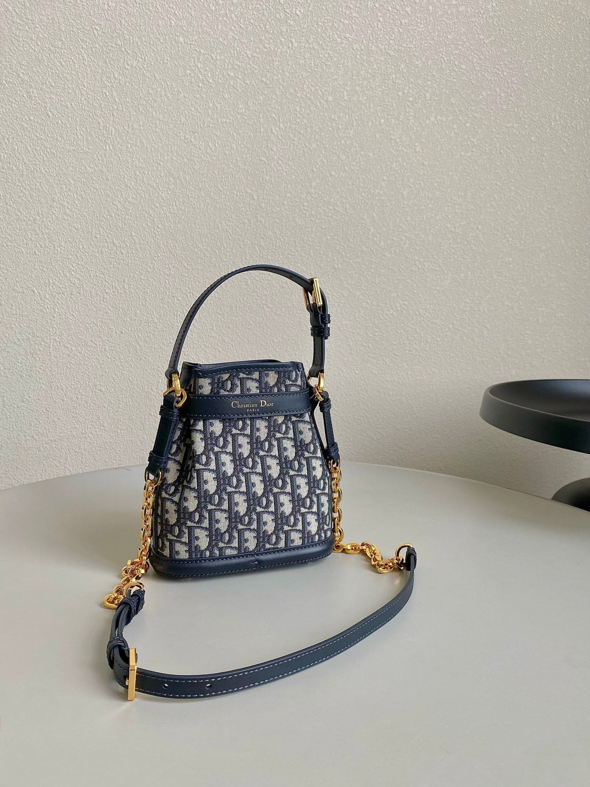 Dior Small C'Est 18 in Blue Cd-Embossed Oblique Jacquard Bag