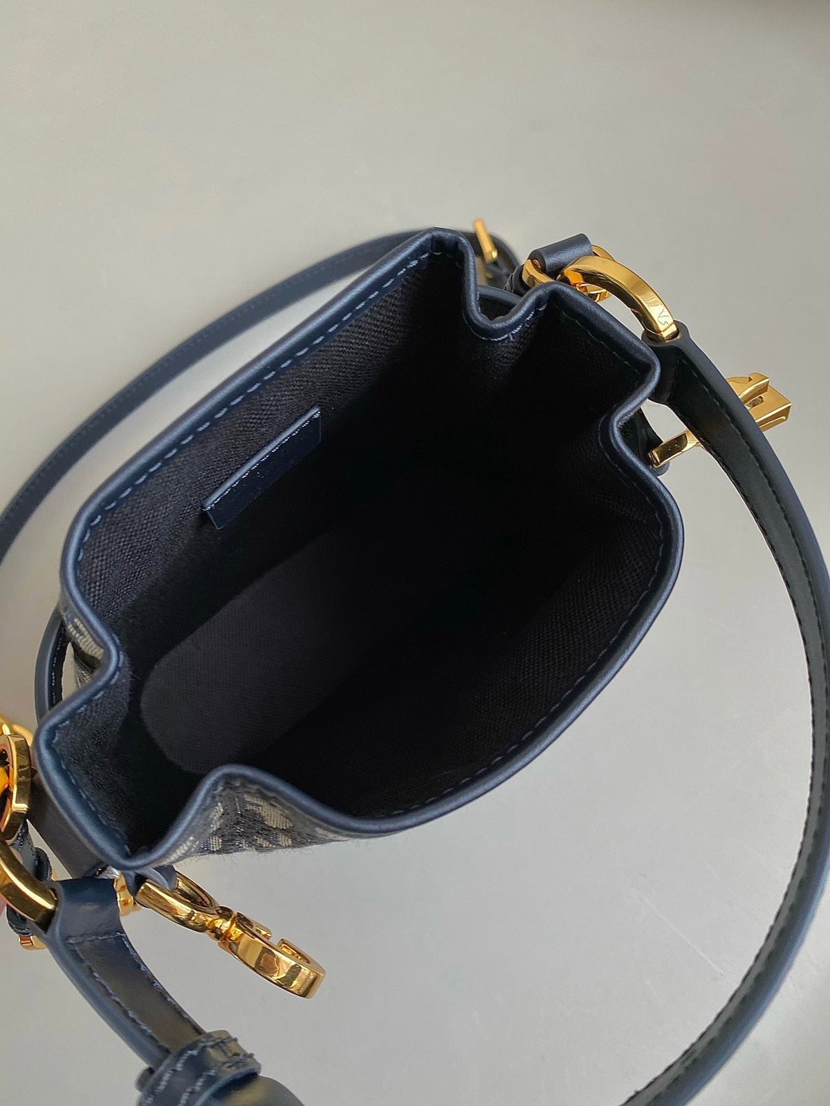 Dior Small C'Est 18 in Blue Cd-Embossed Oblique Jacquard Bag