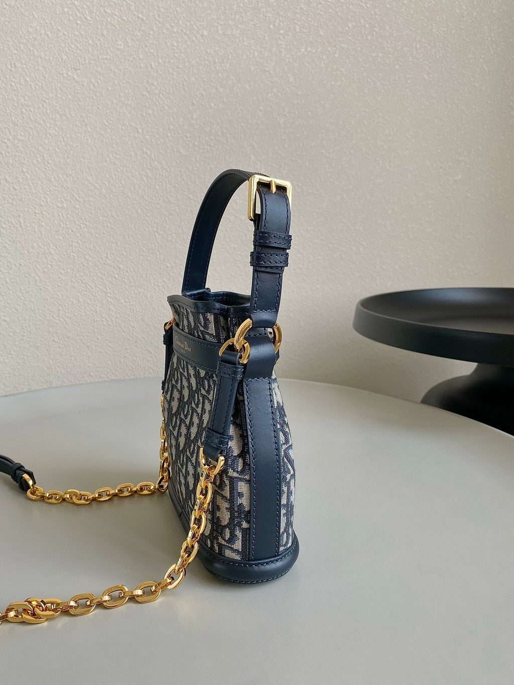 Dior Small C'Est 18 in Blue Cd-Embossed Oblique Jacquard Bag