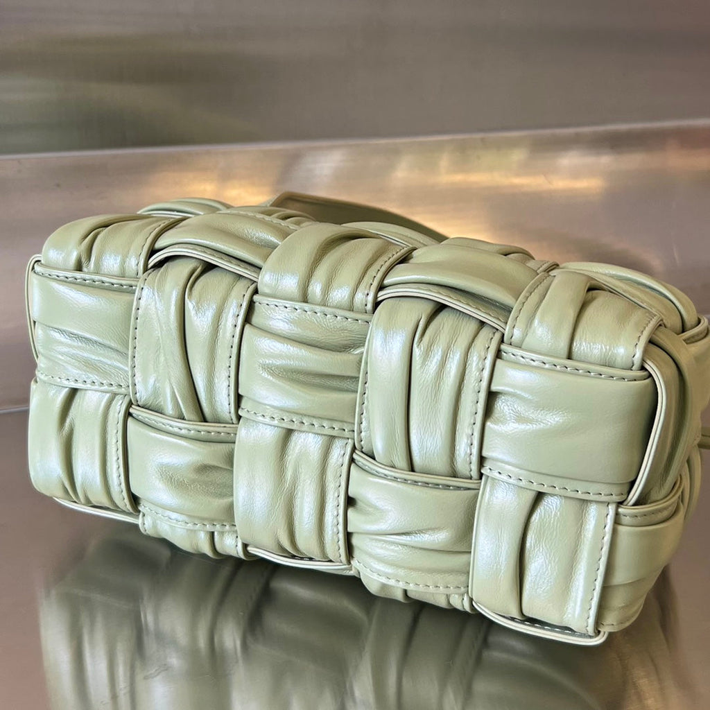 Bottega Veneta Small Brick Cassette 23 in Swamp Green Soft Lambskin Bag