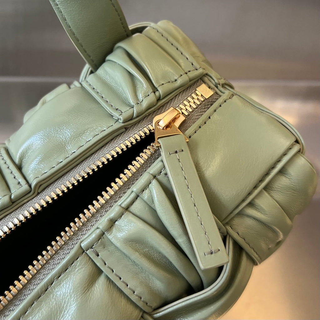Bottega Veneta Small Brick Cassette 23 in Swamp Green Soft Lambskin Bag