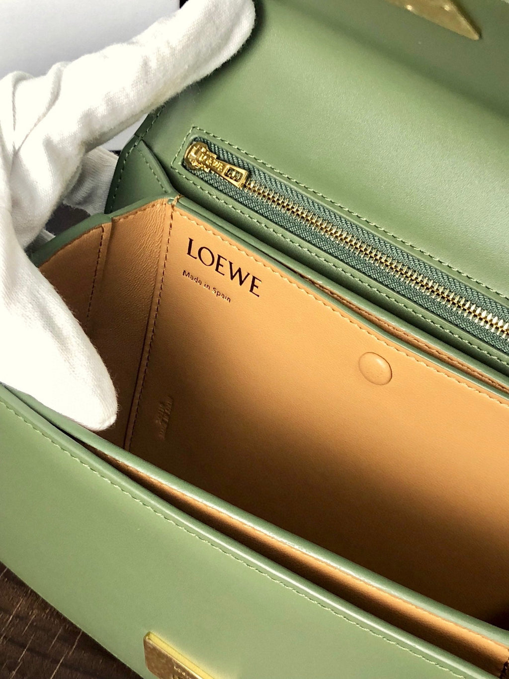 Loewe Goya Bag 23 in Avocado Green Silk Calfskin