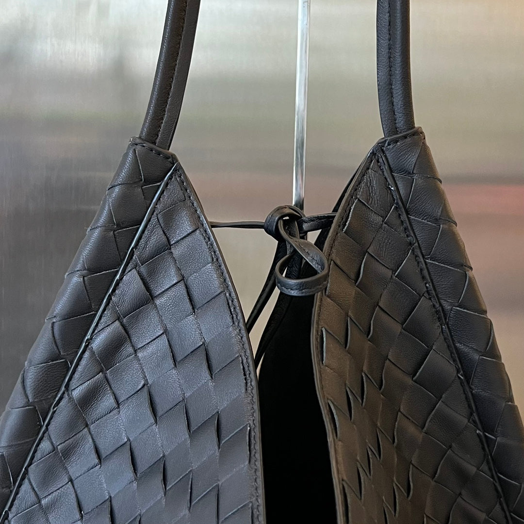 Bottega Veneta Medium Solstice 44 Black Lambskin Bag
