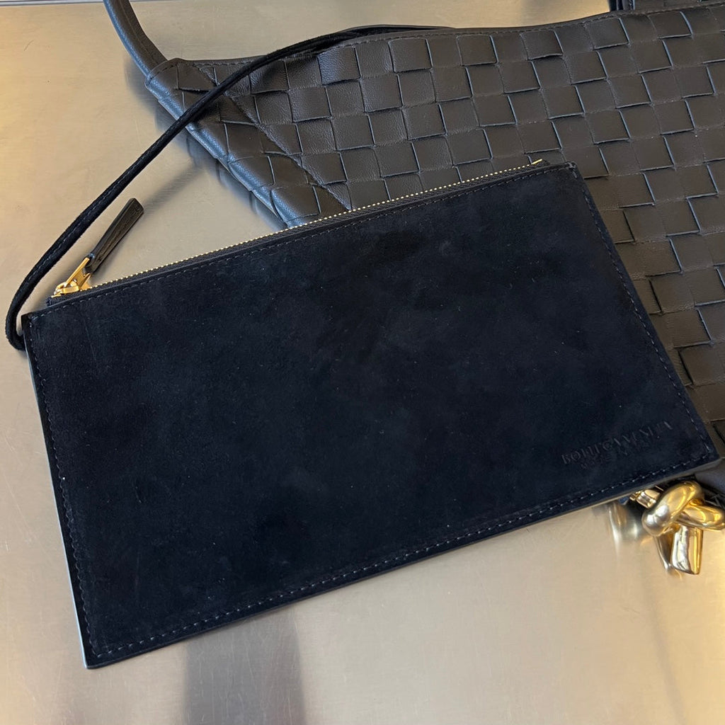 Bottega Veneta Medium Solstice 44 Black Lambskin Bag