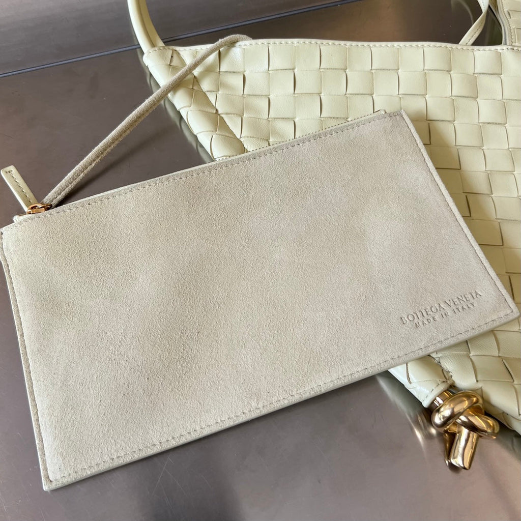 Bottega Veneta Medium Solstice 44 Dark Cream Lambskin Bag