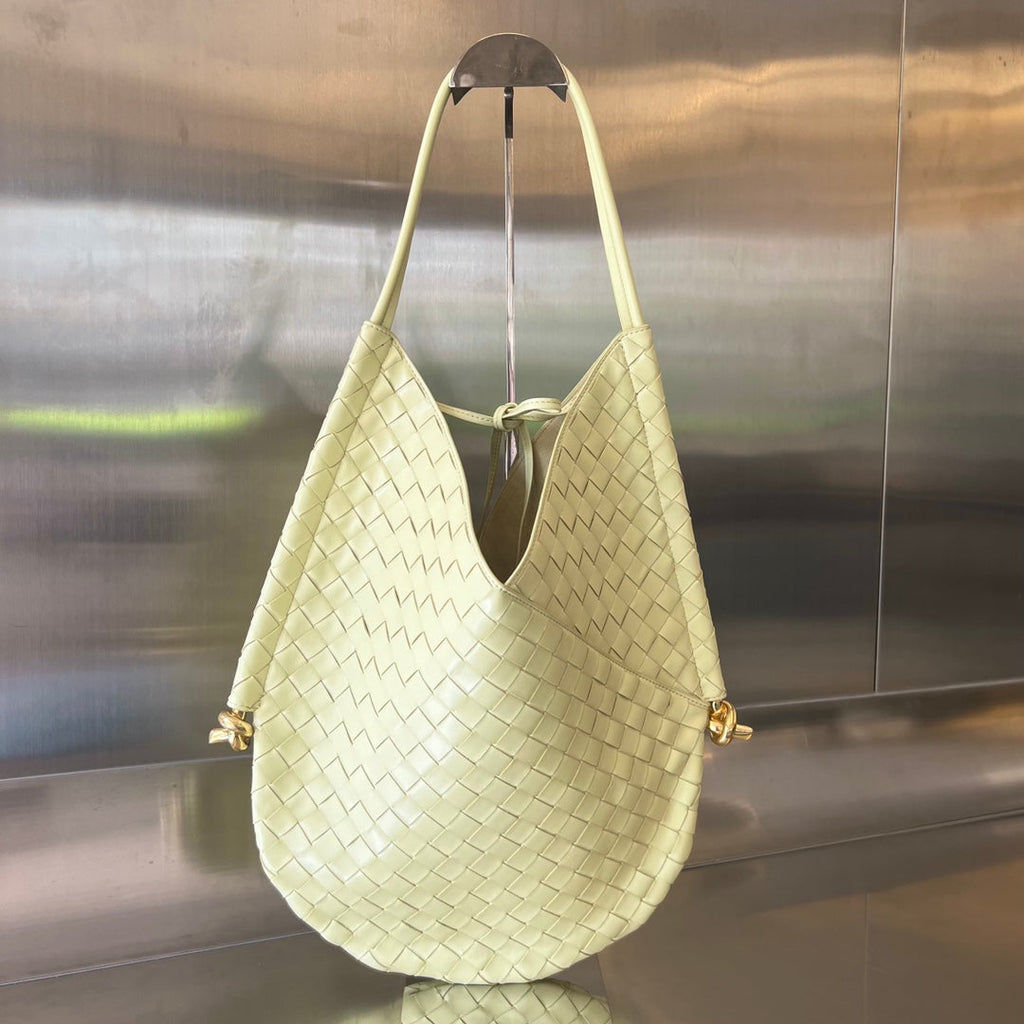 Bottega Veneta Medium Solstice 44 Dark Cream Lambskin Bag