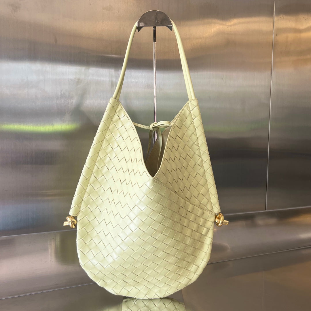 Bottega Veneta Medium Solstice 44 Dark Cream Lambskin Bag