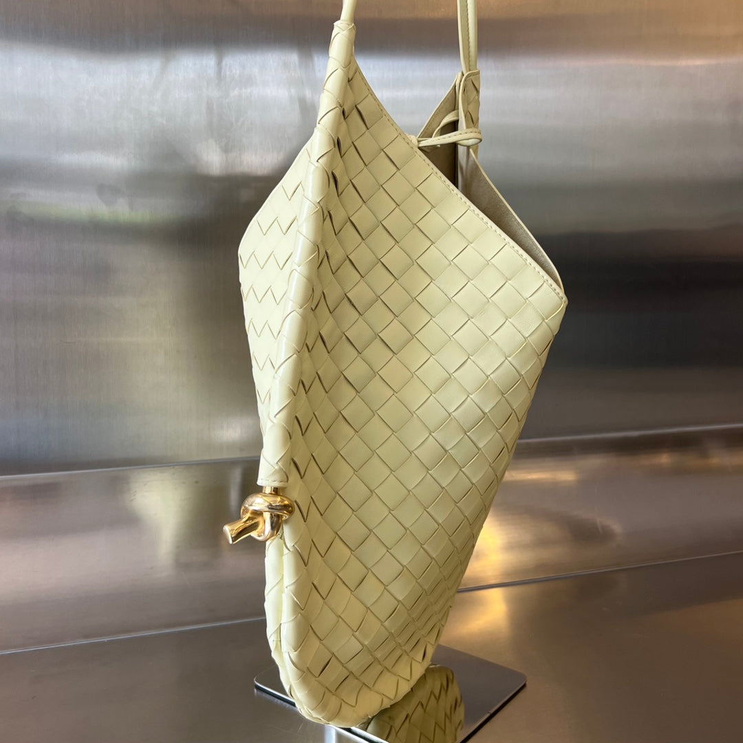Bottega Veneta Medium Solstice 44 Dark Cream Lambskin Bag