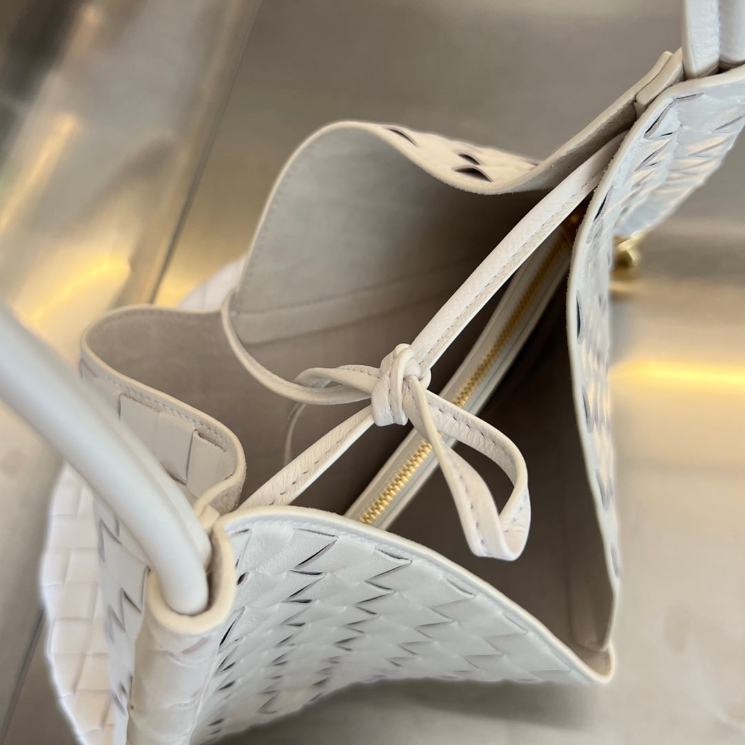 Bottega Veneta Medium Solstice 44 White Lambskin Bag
