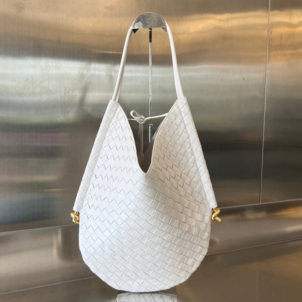 Bottega Veneta Medium Solstice 44 White Lambskin Bag