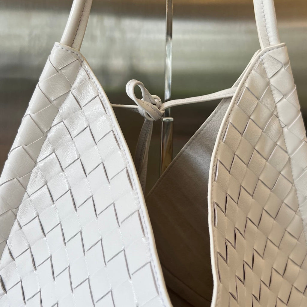 Bottega Veneta Medium Solstice 44 White Lambskin Bag