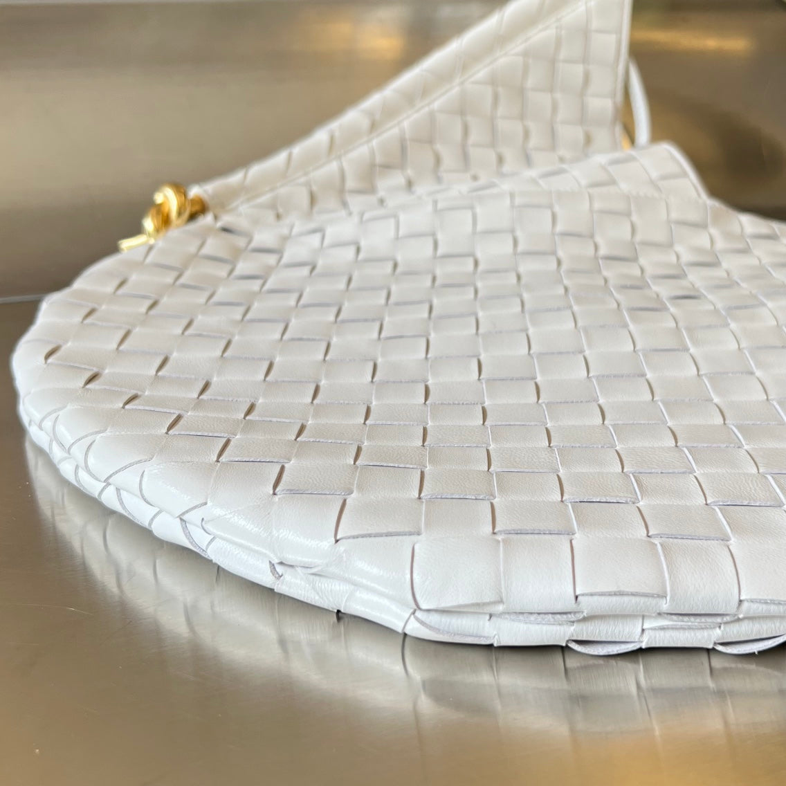 Bottega Veneta Medium Solstice 44 White Lambskin Bag