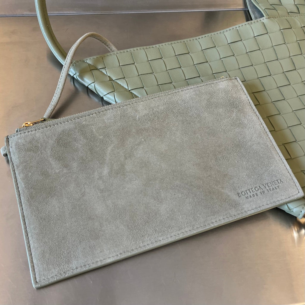 Bottega Veneta Medium Solstice 44 Sardine Grey Lambskin Bag