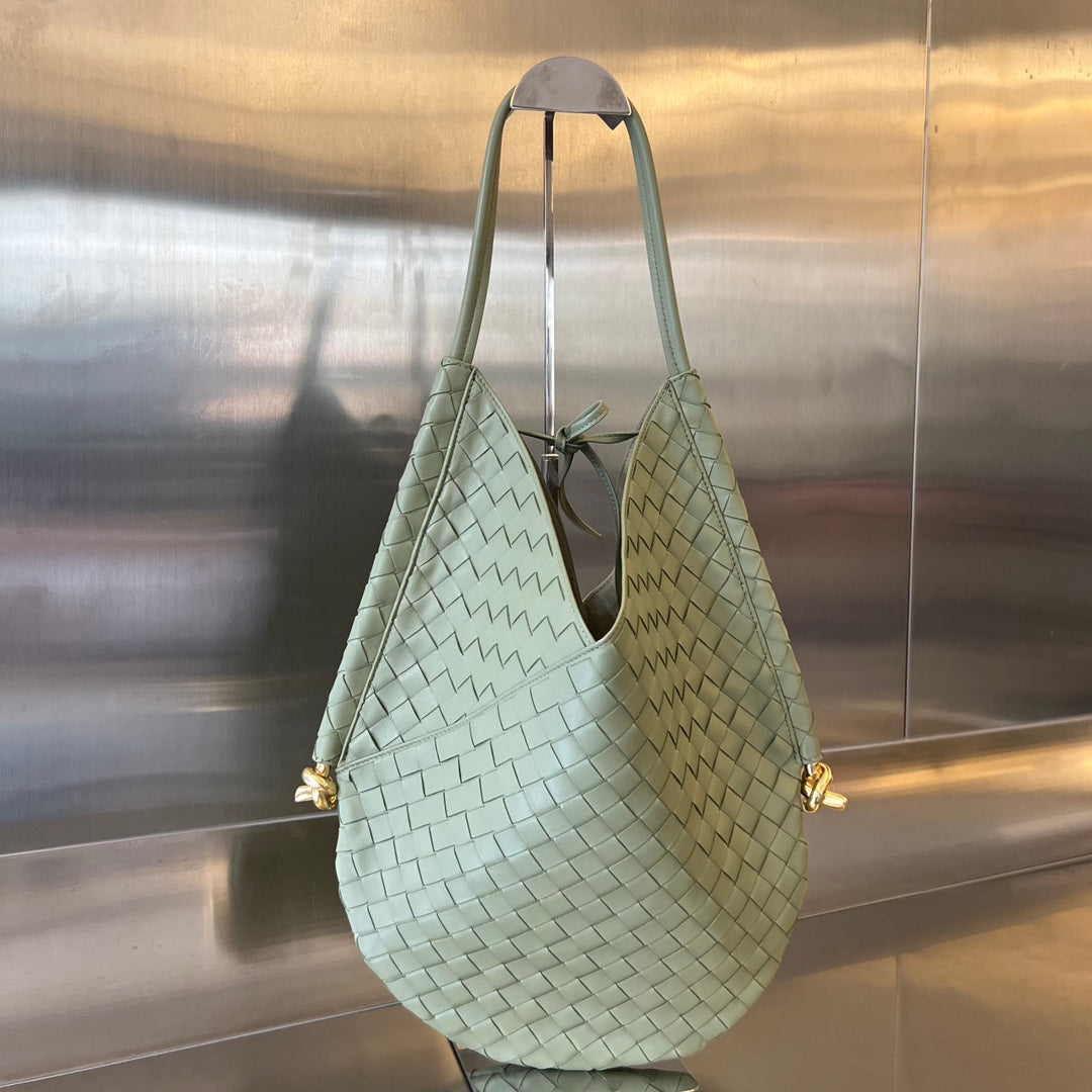 Bottega Veneta Medium Solstice 44 Sardine Grey Lambskin Bag