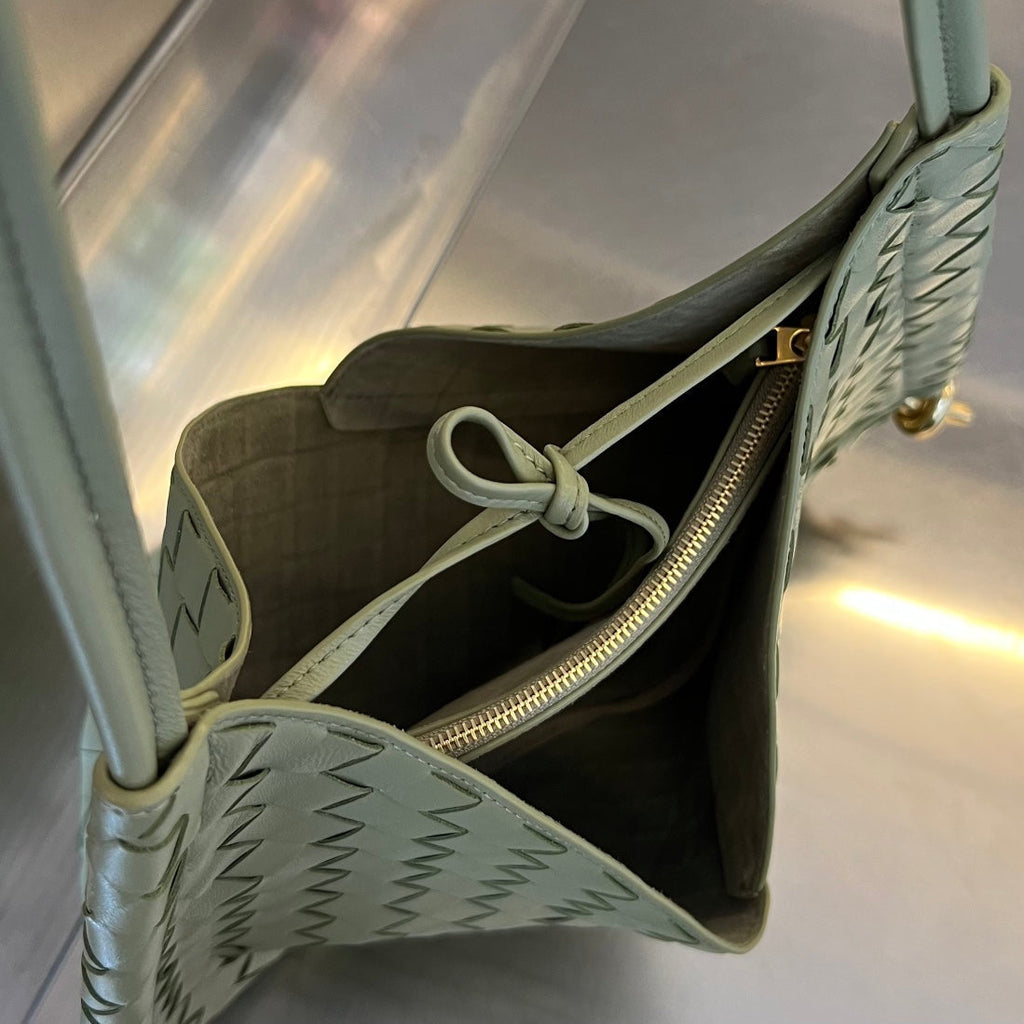 Bottega Veneta Medium Solstice 44 Sardine Grey Lambskin Bag