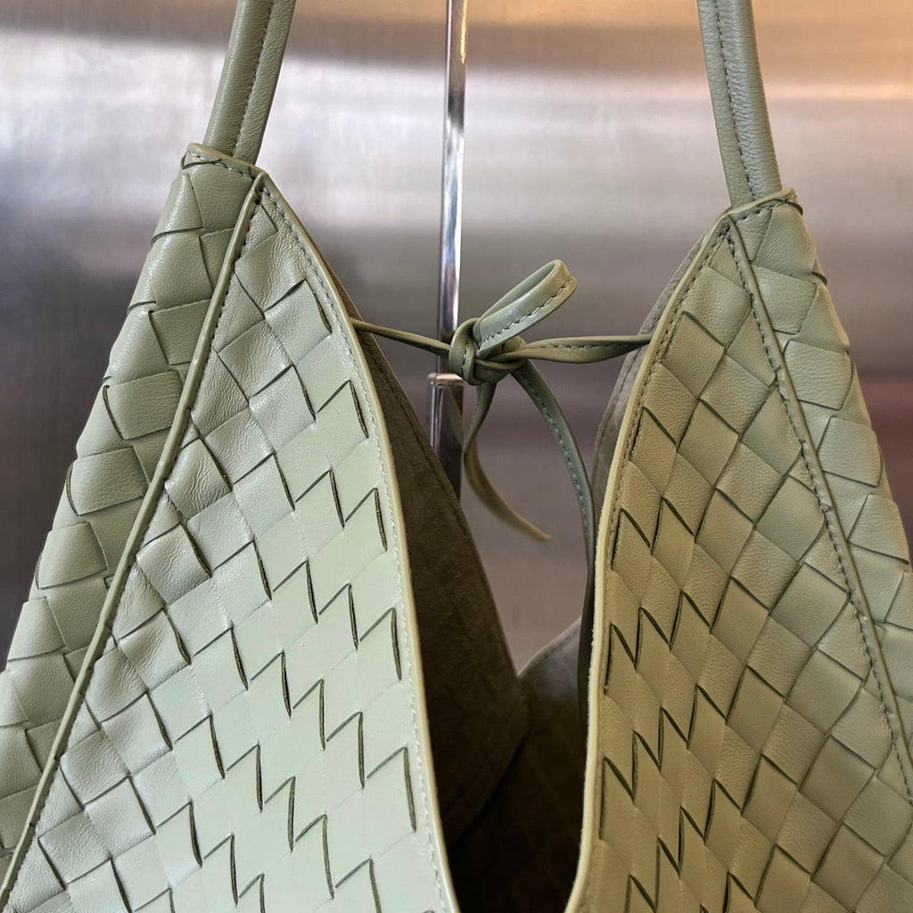 Bottega Veneta Medium Solstice 44 Sardine Grey Lambskin Bag