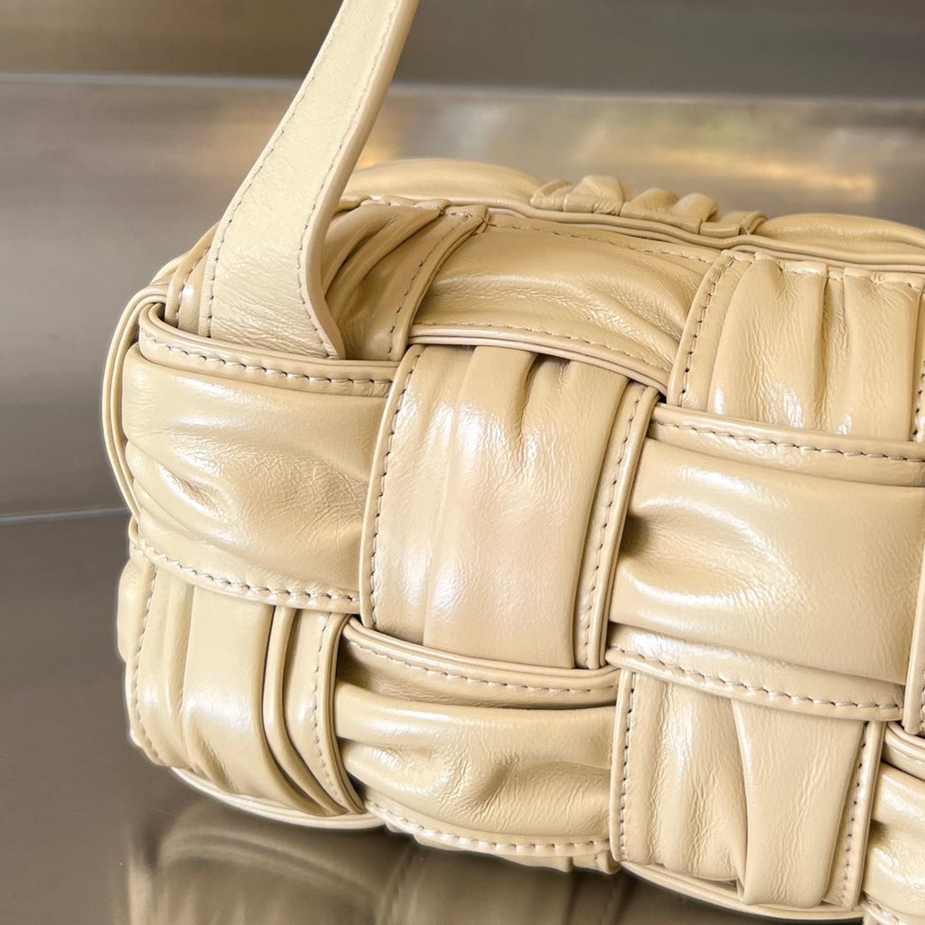 Bottega Veneta Small Brick Cassette 23 in Blond Beige Soft Lambskin Bag
