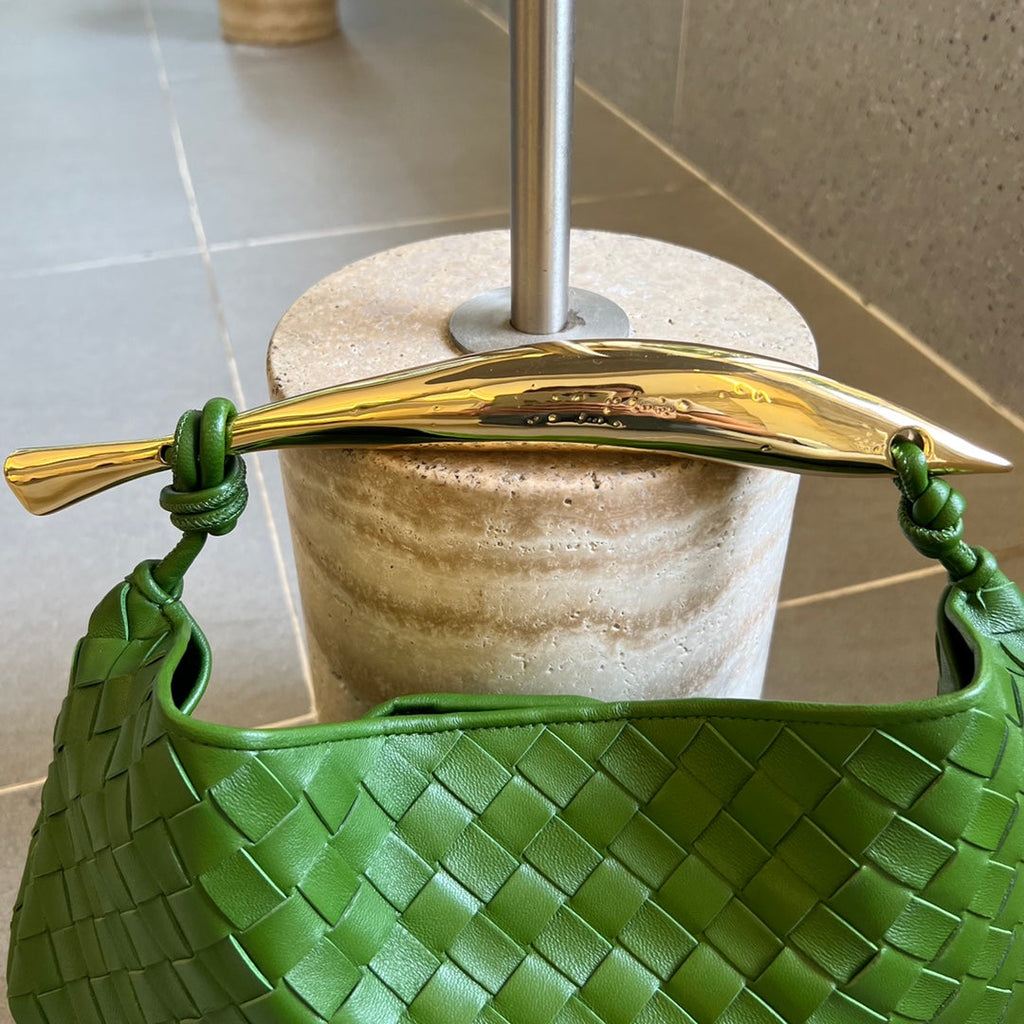 Bottega Veneta Sardine 33 with Chain in Emerald Green Lambskin Bag