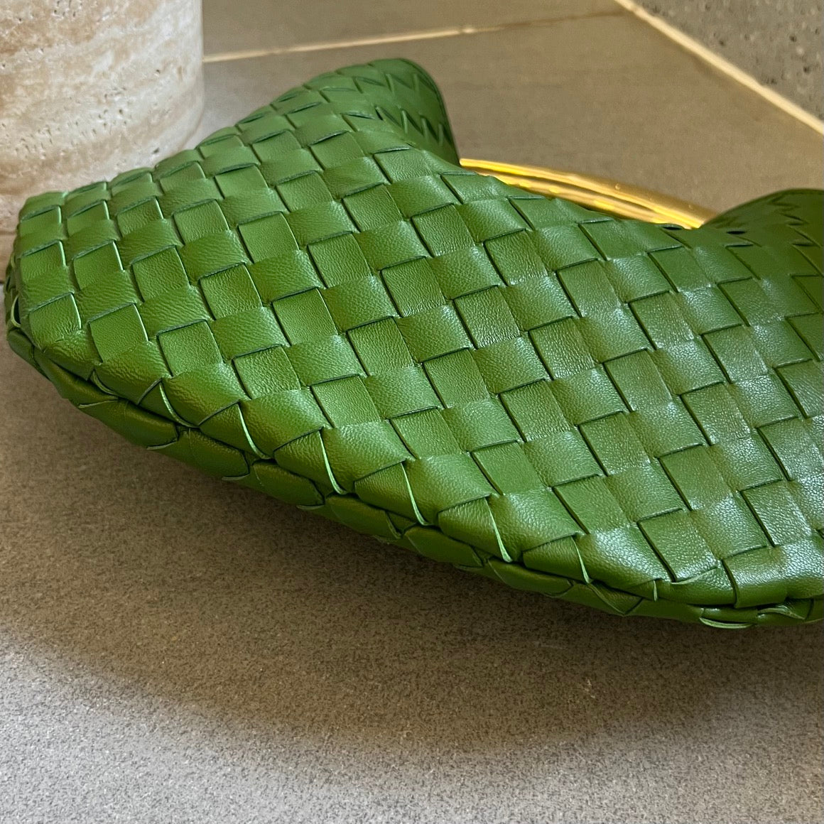 Bottega Veneta Sardine 33 with Chain in Emerald Green Lambskin Bag