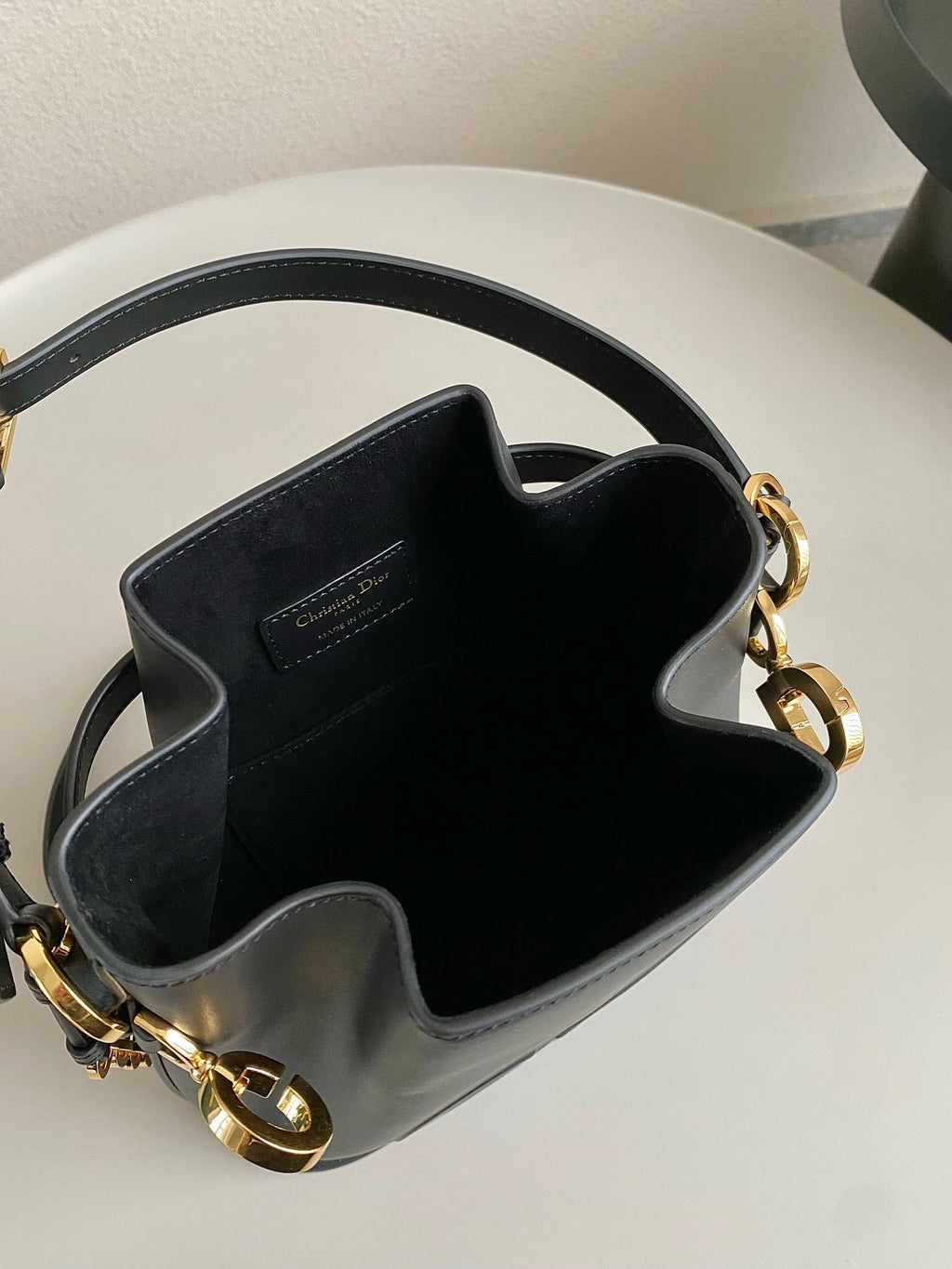 Dior Medium C'Est 24 in Black Cd-Embossed Calfskin Bag
