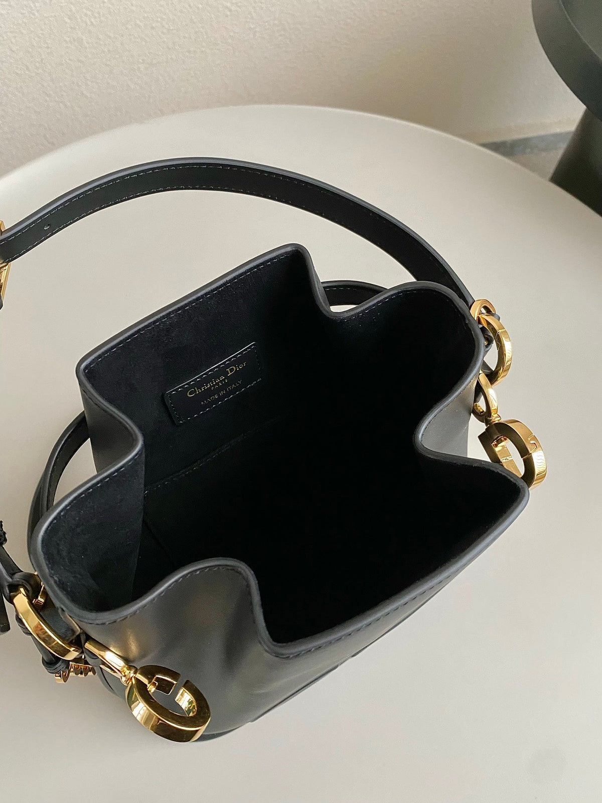 Dior Medium C'Est 24 in Black Cd-Embossed Calfskin Bag
