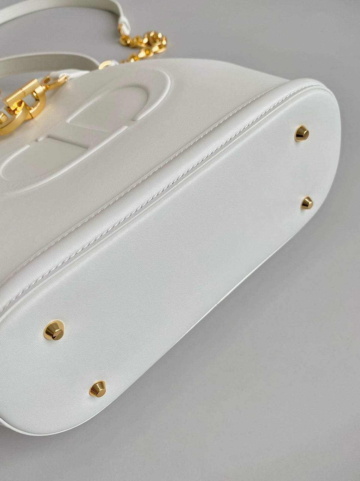 Dior Medium C'Est 24 in White Cd-Embossed Calfskin Bag
