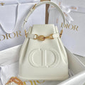 Dior Medium C'Est 24 in White Cd-Embossed Calfskin Bag