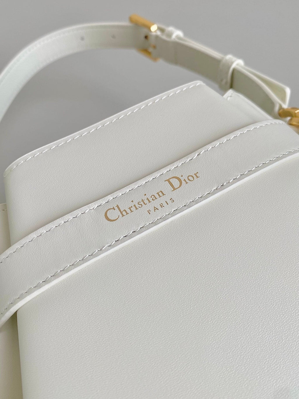 Dior Medium C'Est 24 in White Cd-Embossed Calfskin Bag