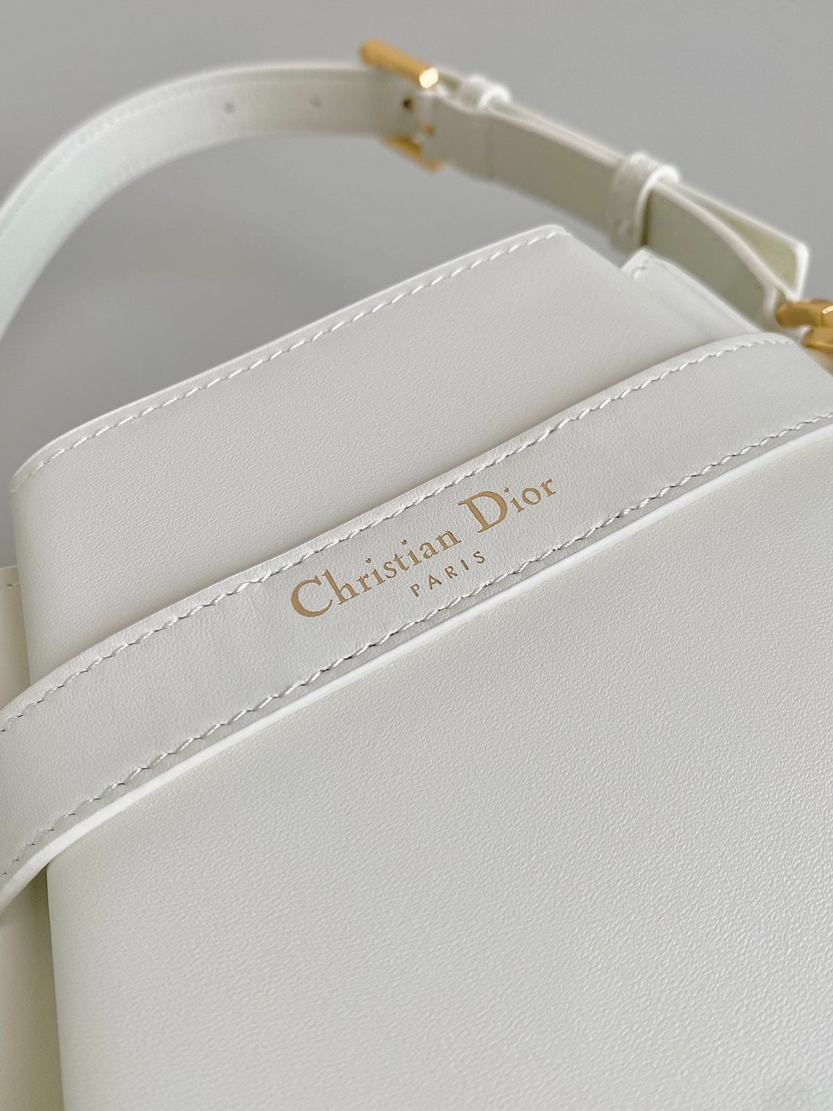 Dior Medium C'Est 24 in White Cd-Embossed Calfskin Bag