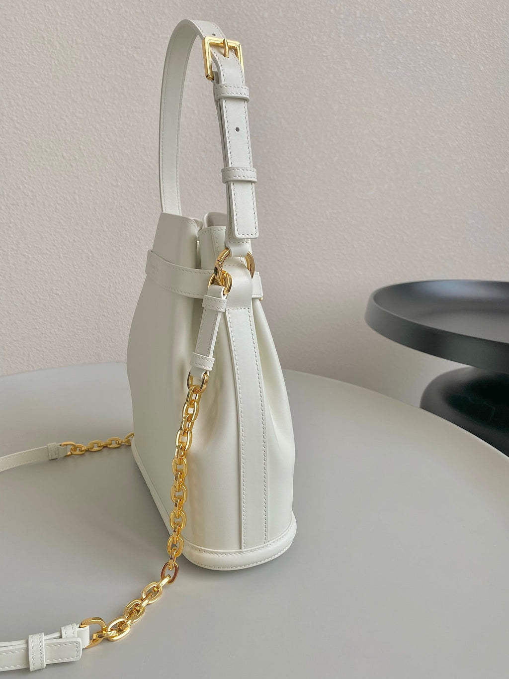 Dior Medium C'Est 24 in White Cd-Embossed Calfskin Bag