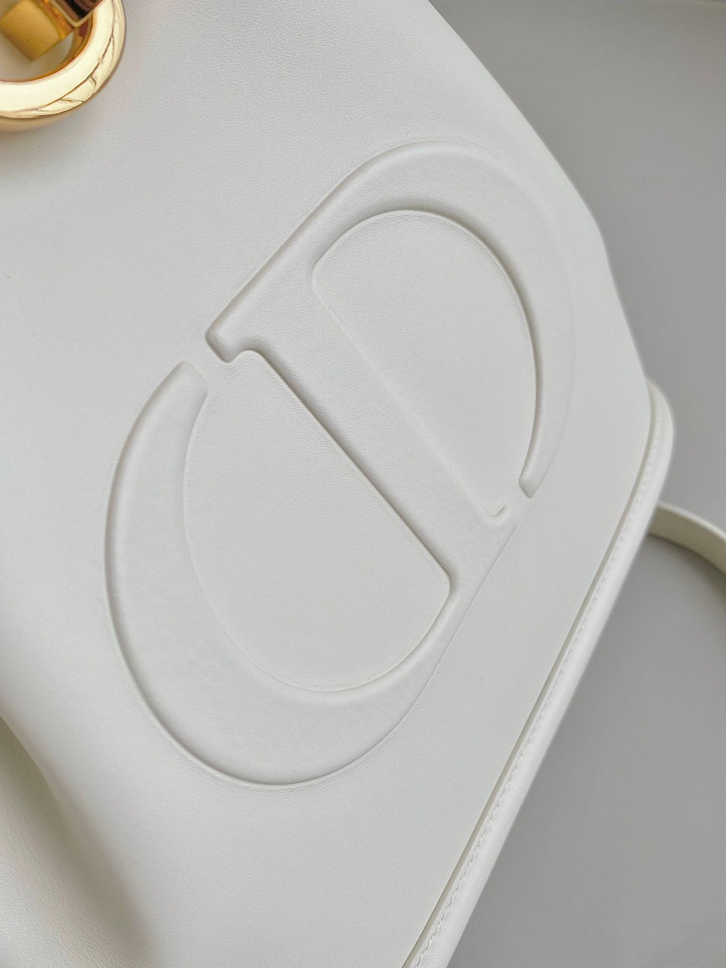 Dior Medium C'Est 24 in White Cd-Embossed Calfskin Bag