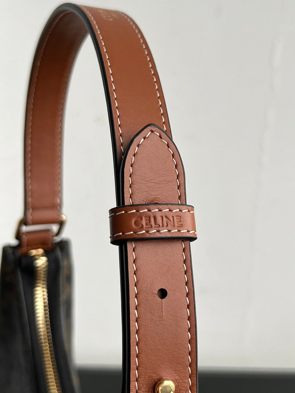 Celine Triphome 23 Cowhide Tan Caro Bag