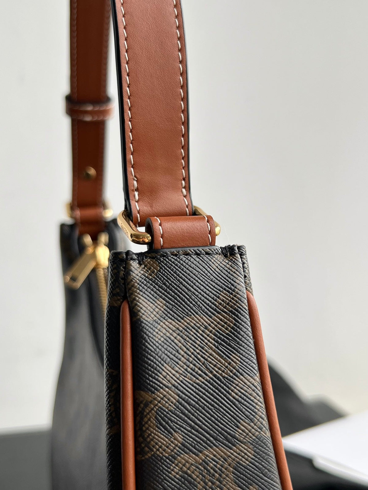 Celine Triphome 23 Cowhide Tan Caro Bag