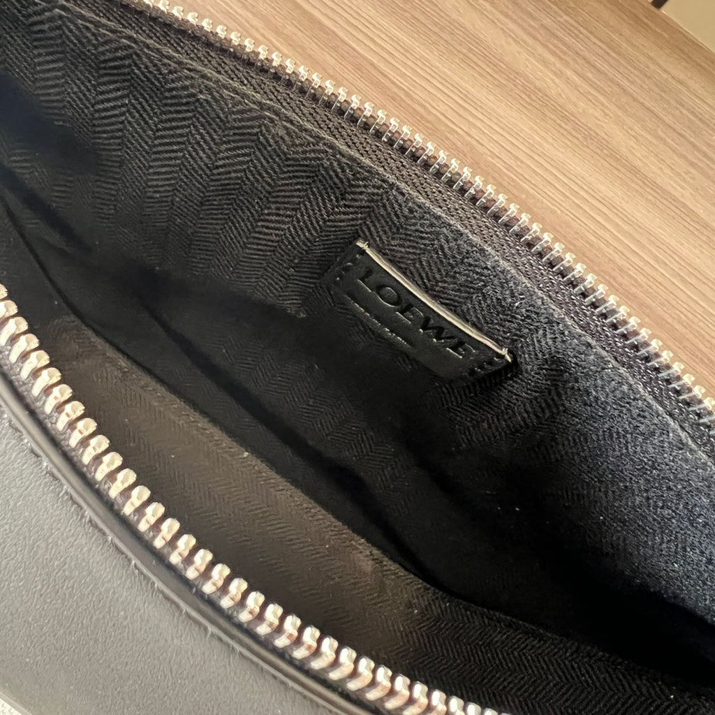 Loewe Luna Hobo 28 Bag in Black Calfskin