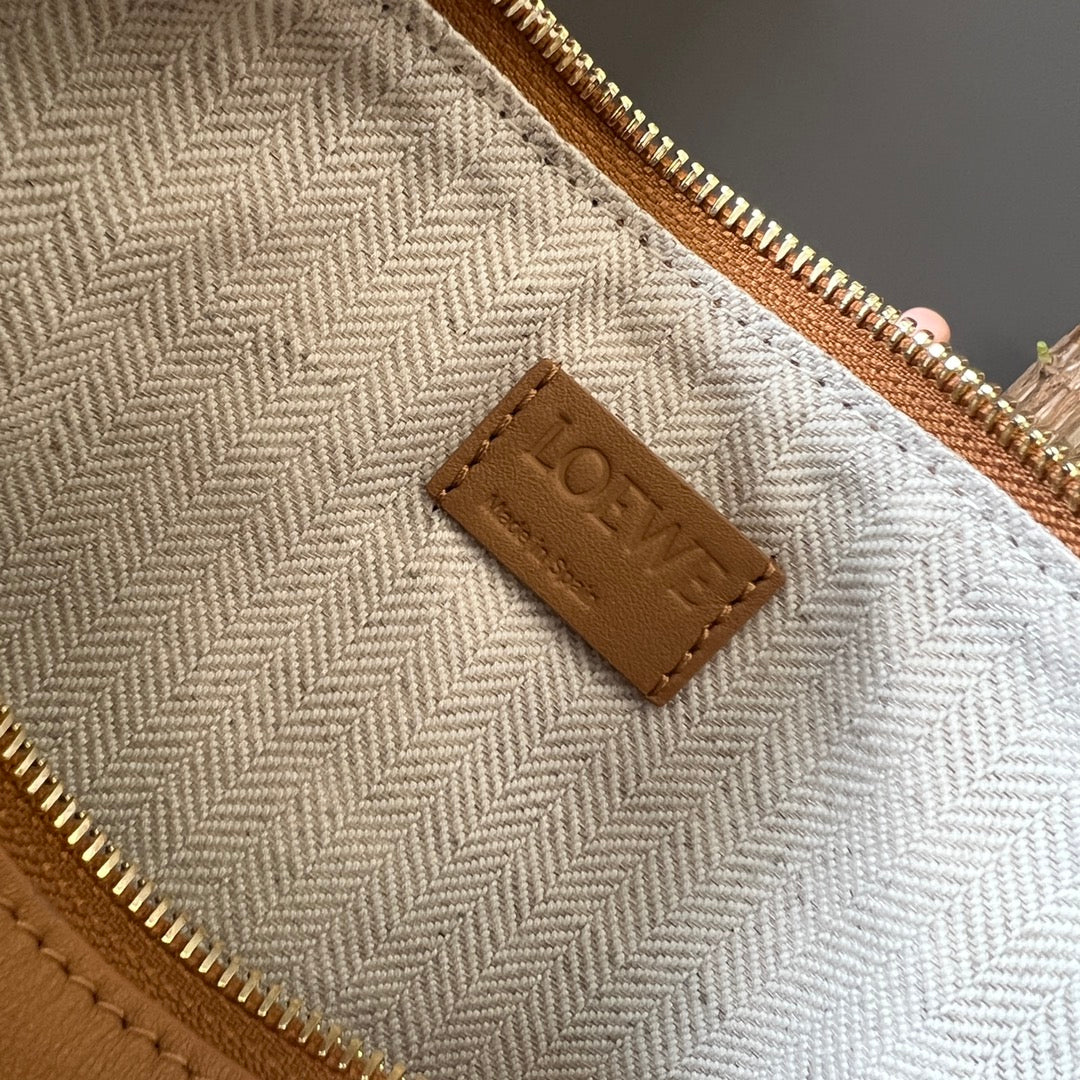 Loewe Luna Hobo 28 Bag in Pastel Orange Calfskin