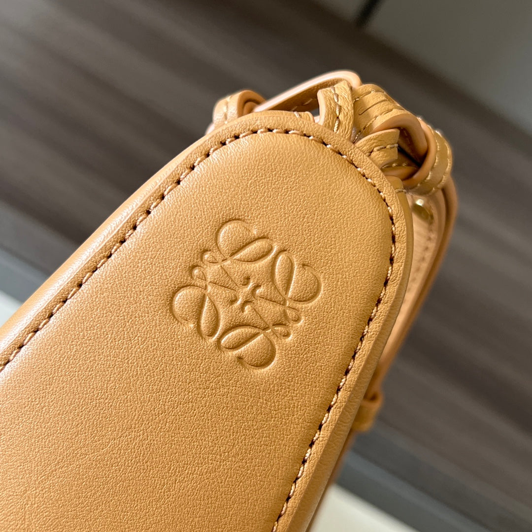 Loewe Luna Hobo 28 Bag in Pastel Orange Calfskin