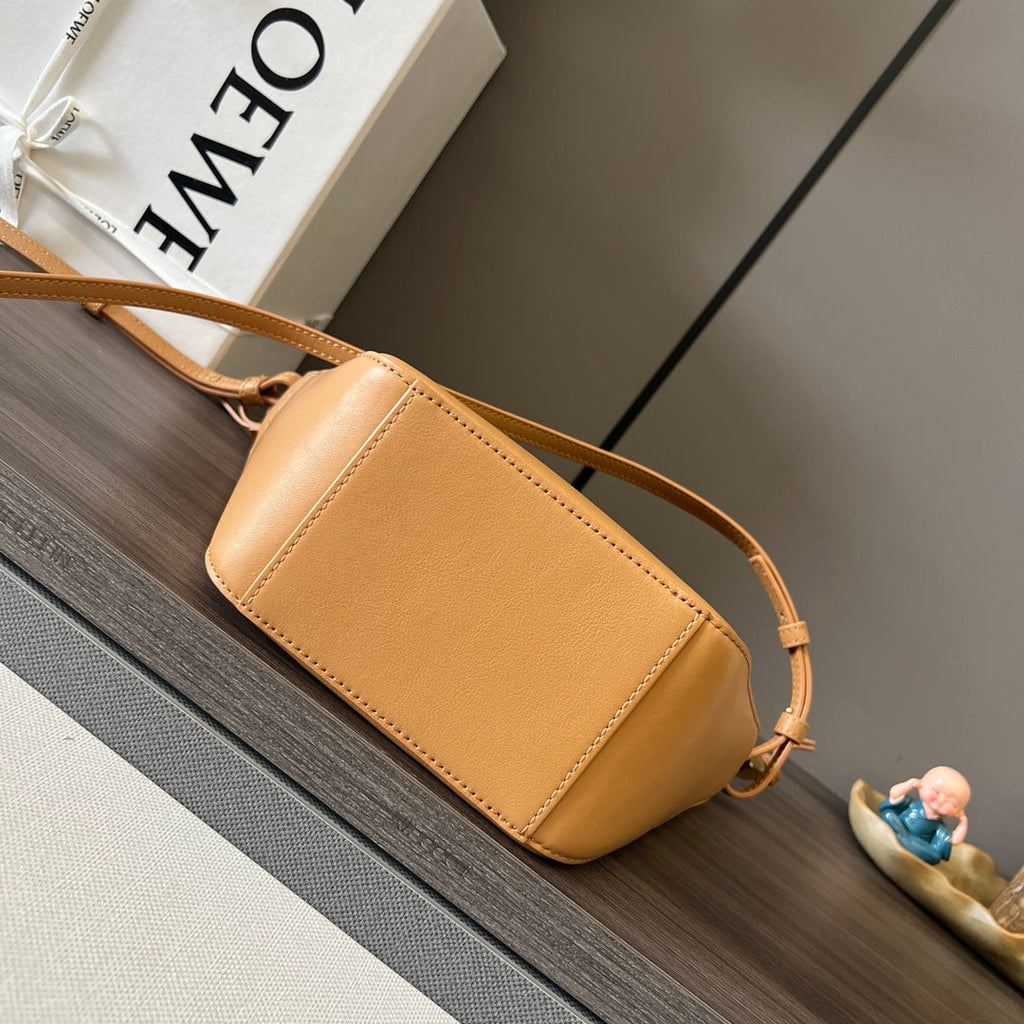 Loewe Luna Hobo 28 Bag in Pastel Orange Calfskin
