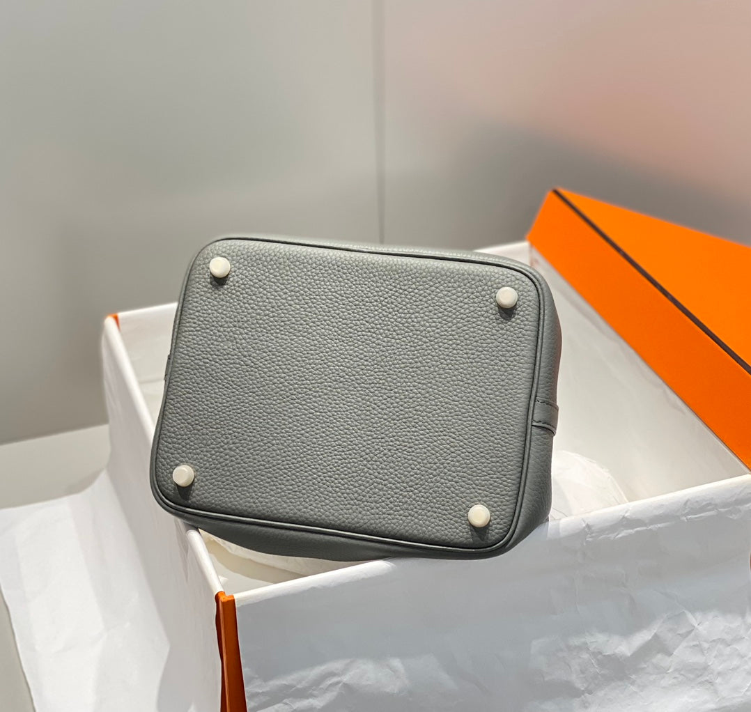 Hermes Picotin Lock 22 Grey Togo Ghw Bag