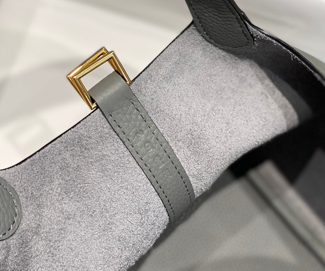 Hermes Picotin Lock 18 Grey Togo Ghw Bag