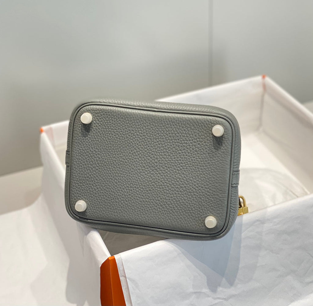 Hermes Picotin Lock 18 Grey Togo Ghw Bag
