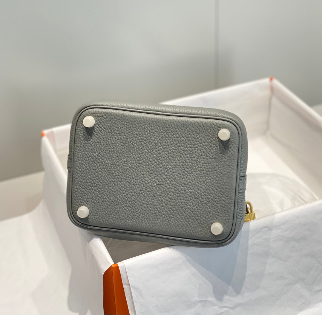 Hermes Picotin Lock 18 Grey Togo Ghw Bag
