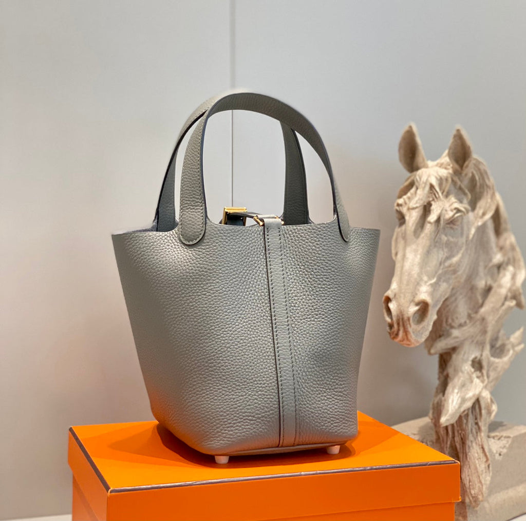 Hermes Picotin Lock 18 Grey Togo Ghw Bag