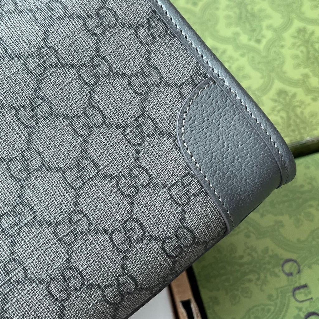 Gucci Ophidia Messenger Bag 35 in Grey Black Calfskin