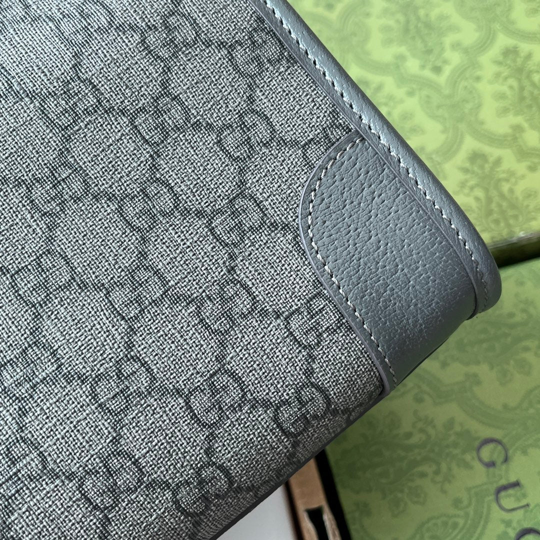Gucci Ophidia Messenger Bag 35 in Grey Black Calfskin