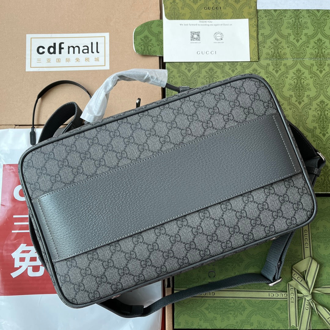 Gucci Ophidia Shoulder Bag 36 in Dark Grey Calfskin