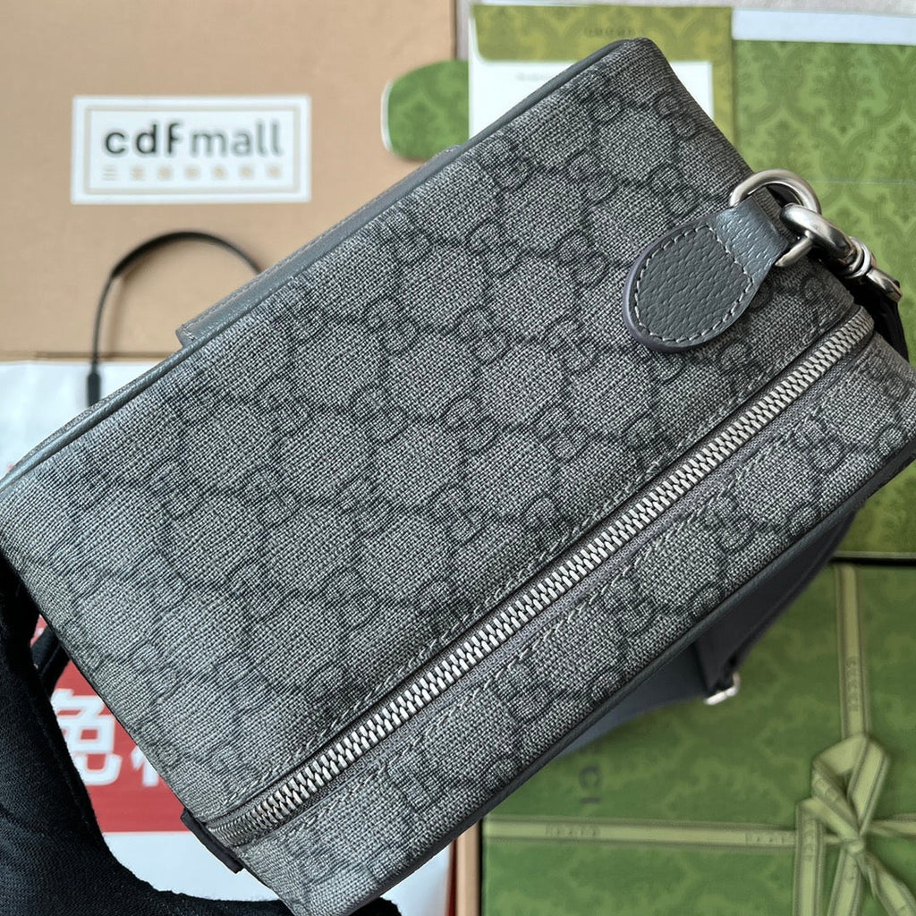 Gucci Ophidia Shoulder Bag 36 in Dark Grey Calfskin